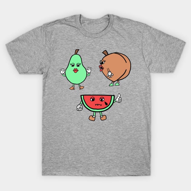 Cartoon Fruit T-Shirt by Lil-Bit-Batty